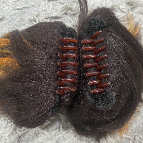 Game Genshin Impact XinYan Cosplay Wig Xin Yan Short Brown - Picture 5 of 6